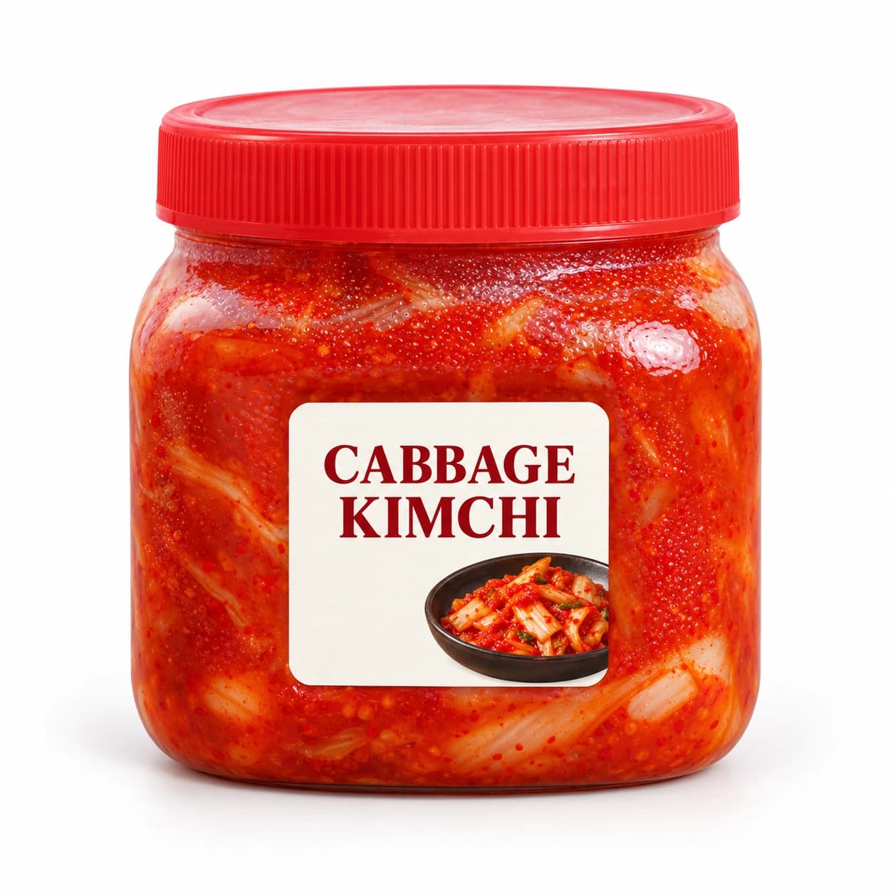 Korean Cabbage Kimchi — packaging illustration