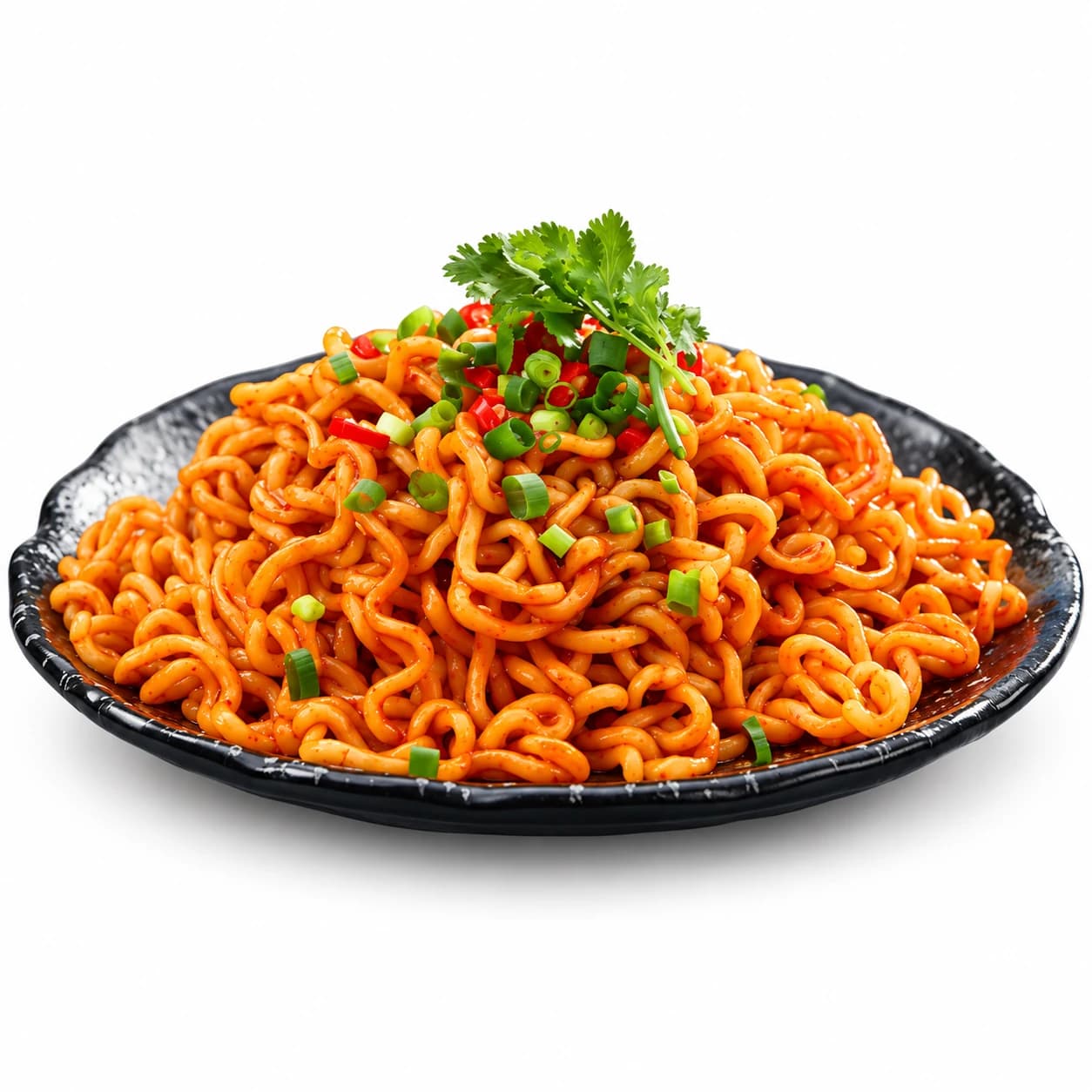 Spicy chicken-flavored instant ramen — catalogue product-format reference