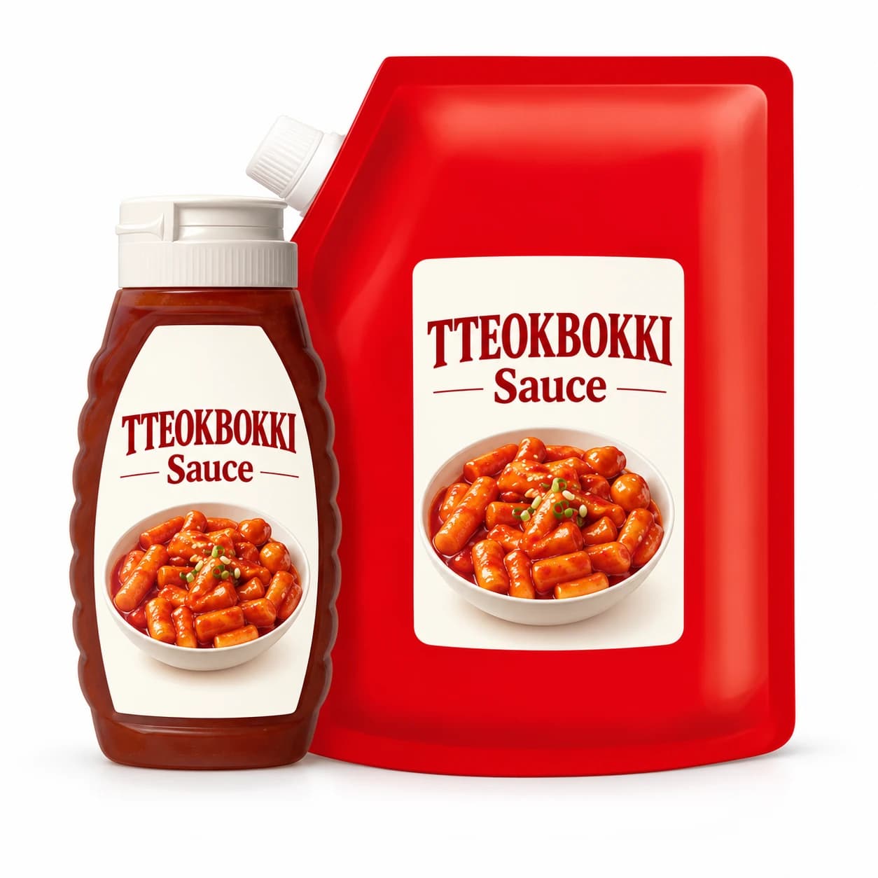 Tteokbokki Sauce — packaging illustration