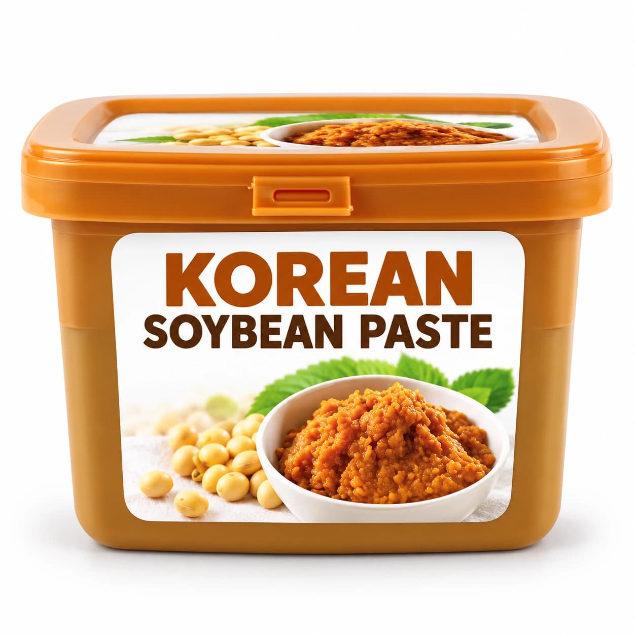 Korean soybean paste — tub packaging illustration