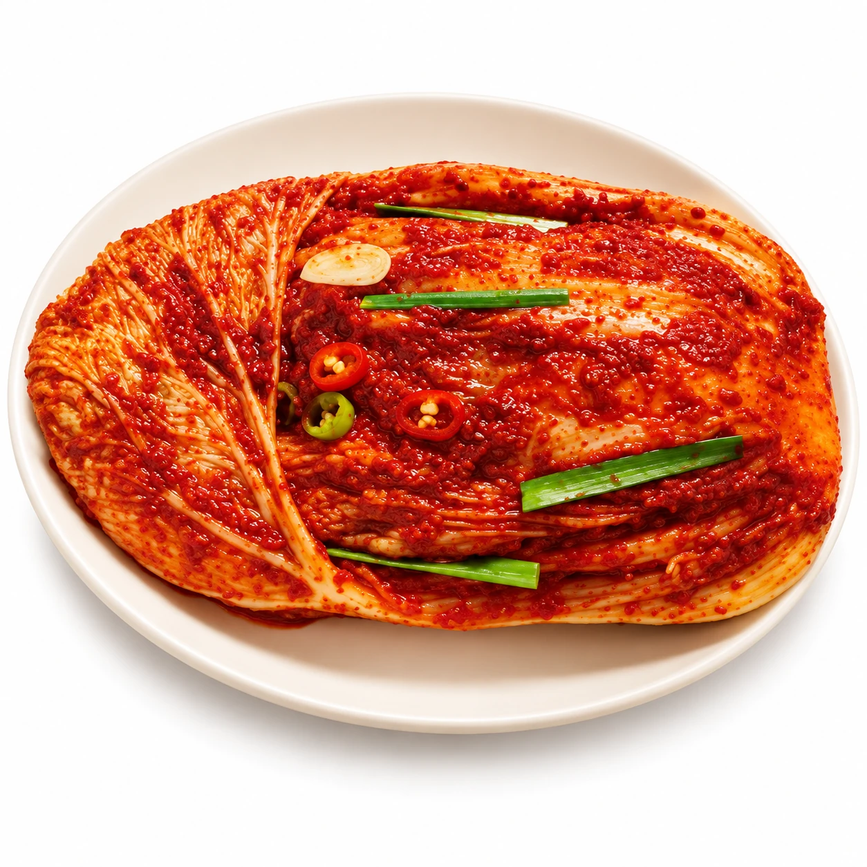 Whole cabbage kimchi — edited serving illustration