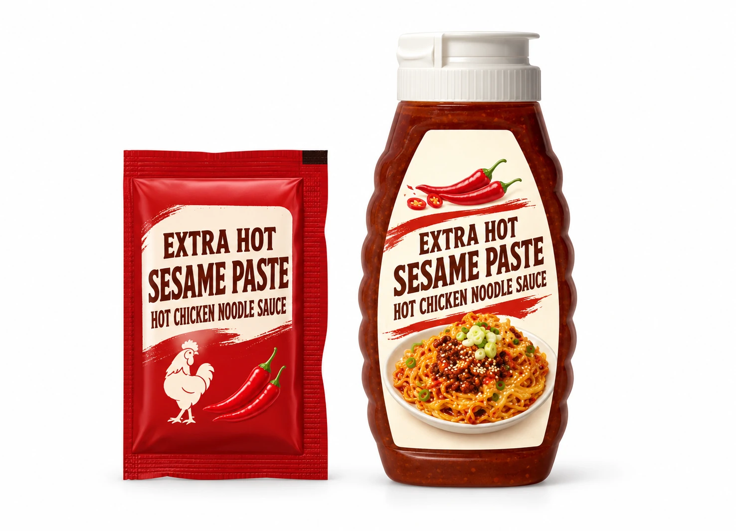Extra Hot Sesame Paste Hot Chicken Noodle Sauce — presentation reference