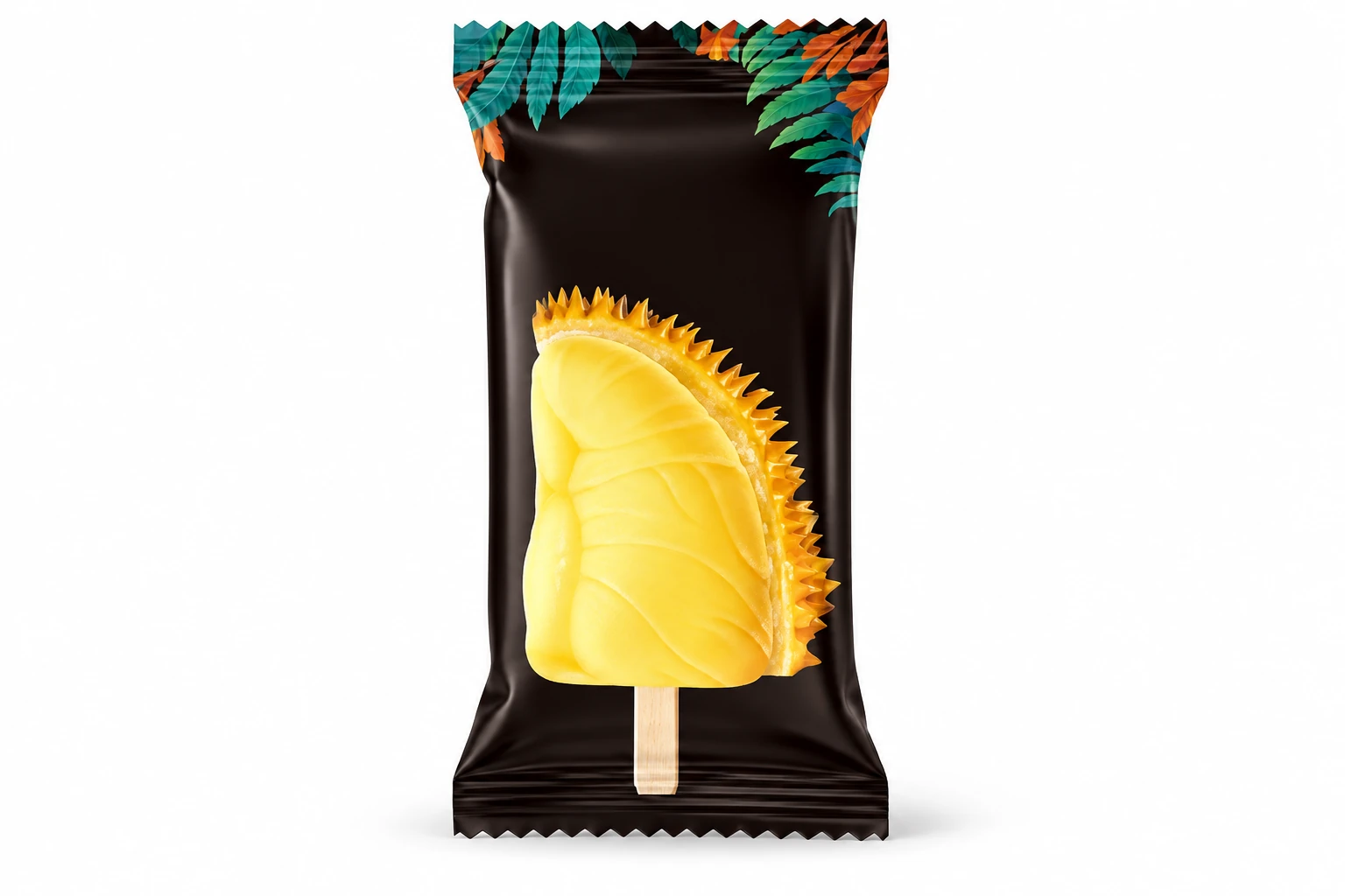 Durian-flavor frozen dessert stick — unbranded product reference