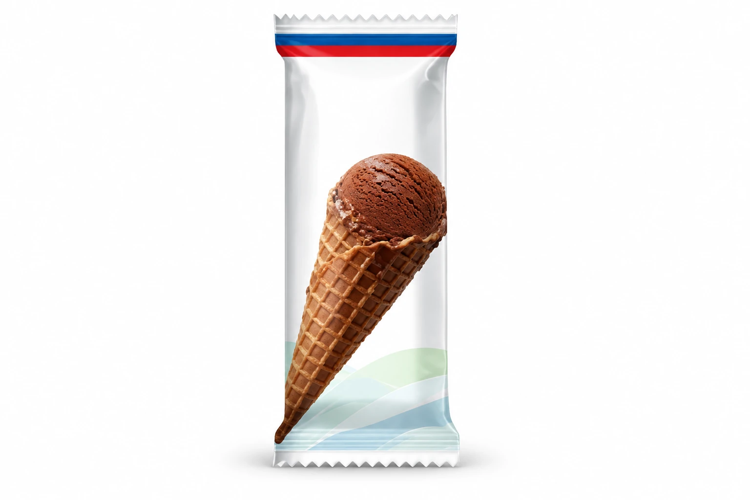 Chocolate large ice cream cone — unbranded product reference