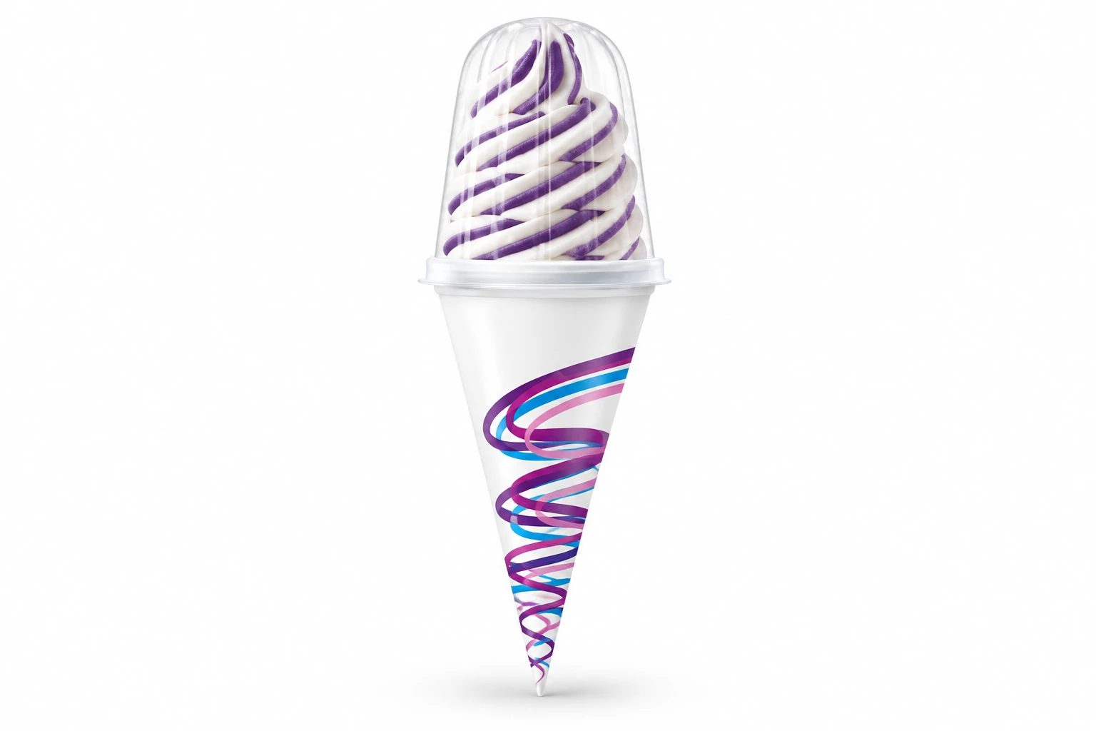 Blueberry swirled cone — unbranded product reference