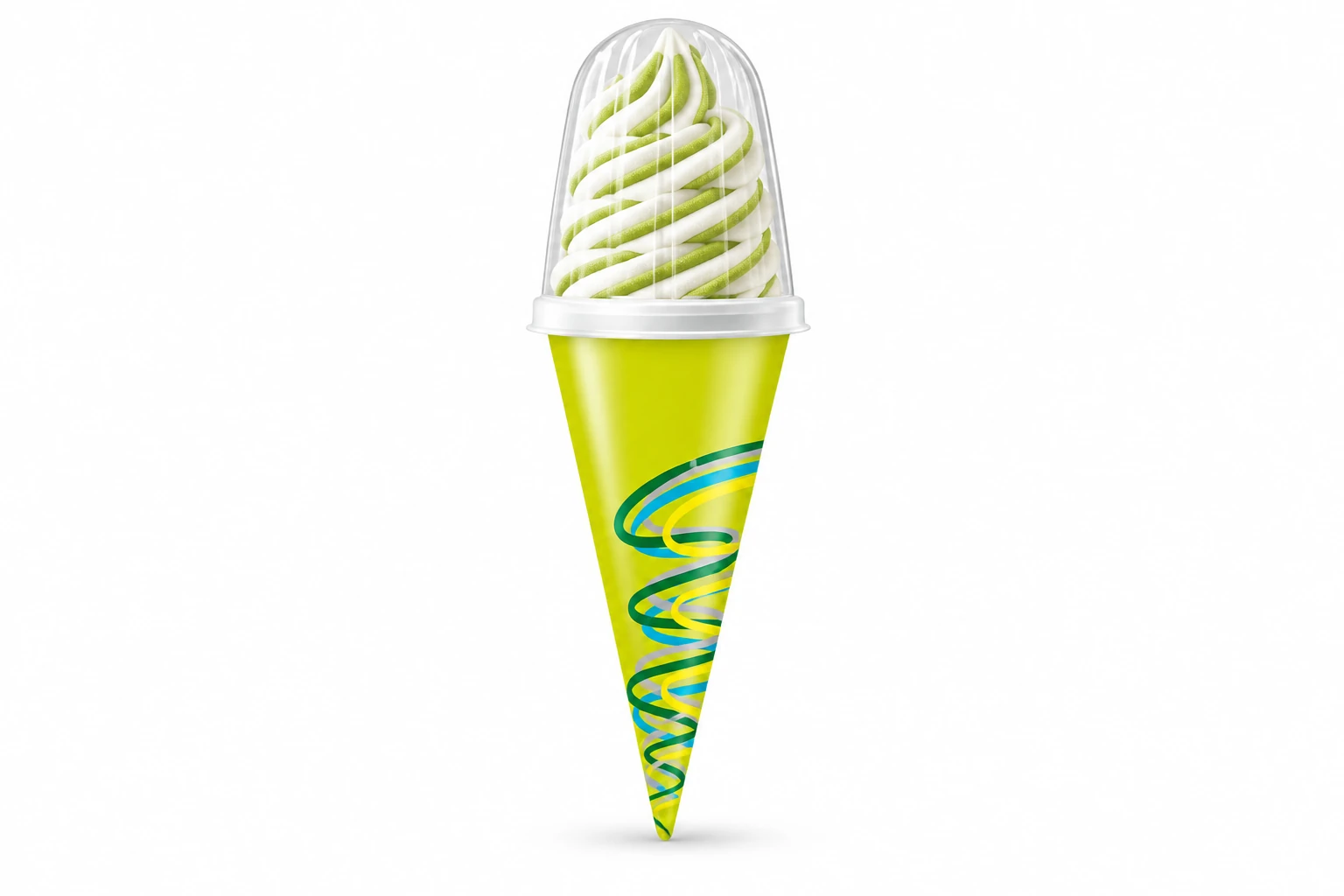 Hami melon swirled cone — unbranded product reference