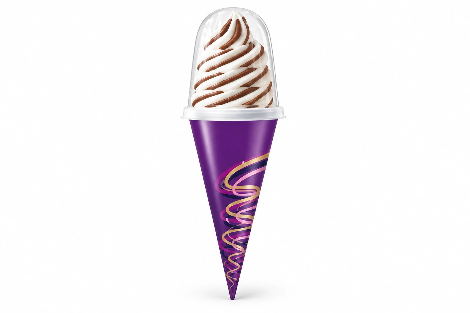 Chocolate swirled cone — unbranded product reference