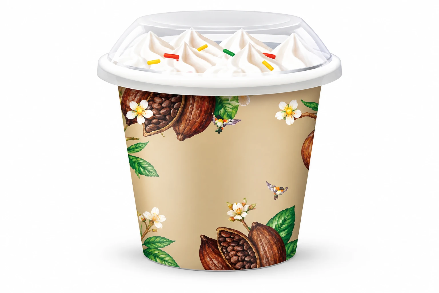 Chocolate frozen dessert cup — unbranded product reference