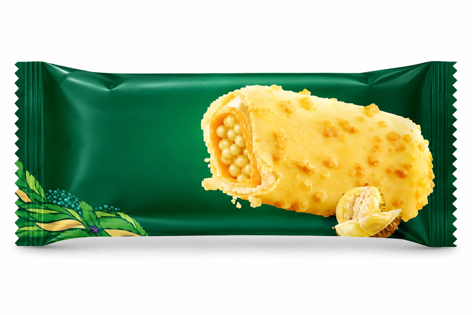 Layered durian frozen dessert — unbranded product reference