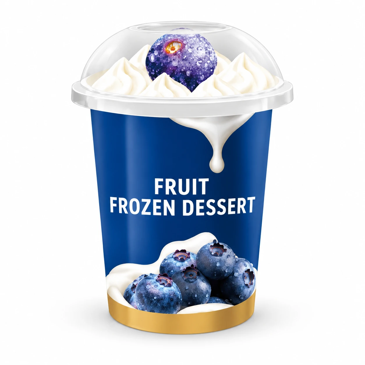 Fruit-style frozen dessert cup — presentation reference