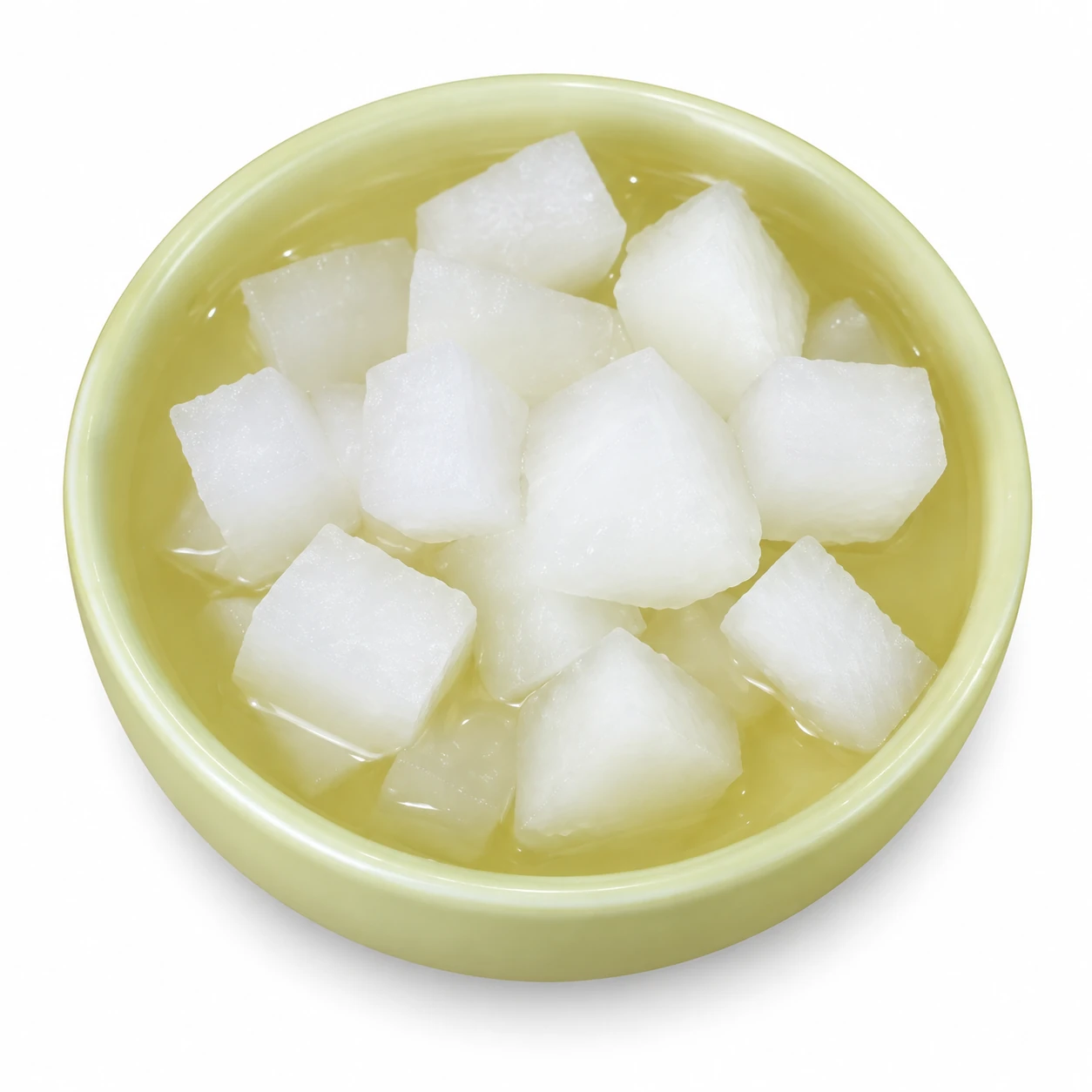 Pickled white radish cubes — edited serving illustration